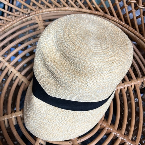 Anthropologie Straw Riding Cap Straw Hat with Black Band main image 9